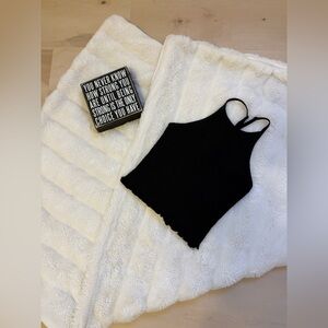 SO Black Smocked Camisole Top